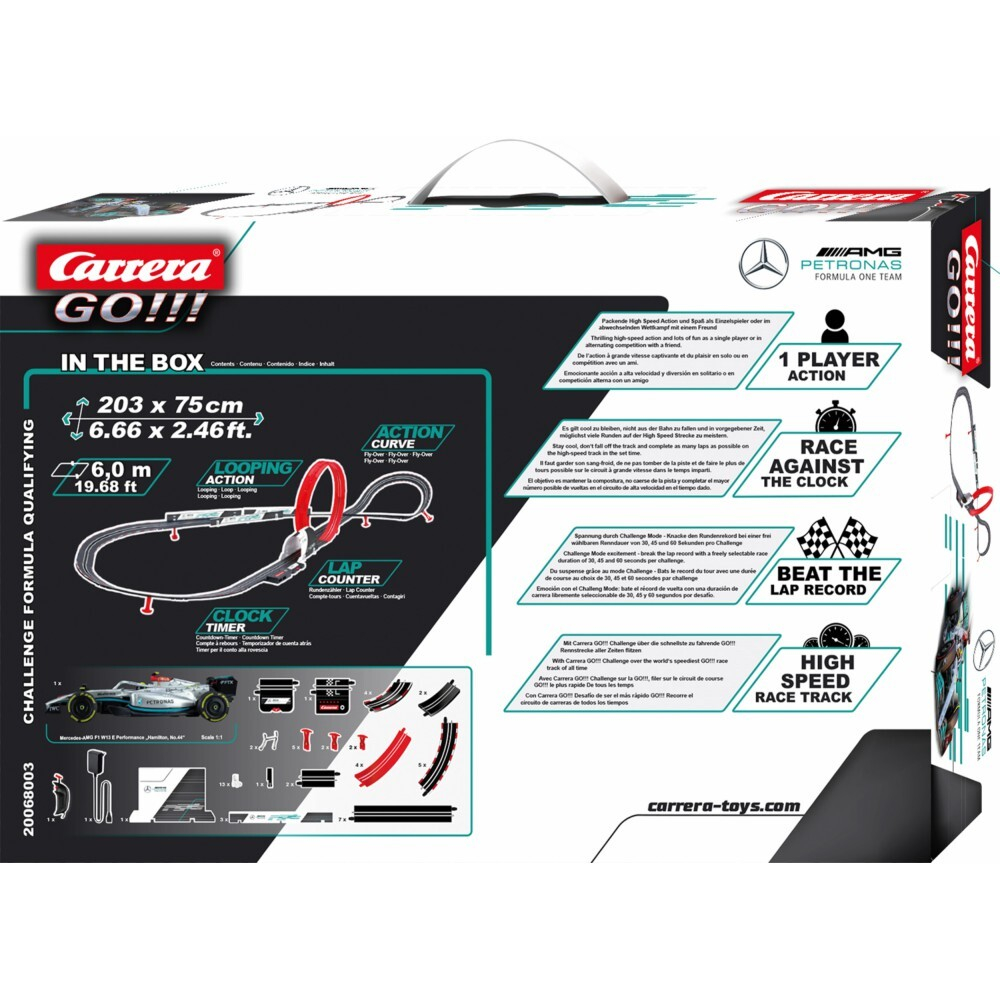 Carrera GO!!! - Автотрек 6,0 м Формула квалификации Челленджер + 1 машина 68003 / артикул   68003  / GTIN 4007486680036