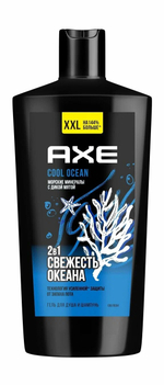 AXE Гель для душа и шампунь мужской 2в1 Свежесть океана Cool Ocean 610 мл (07666)