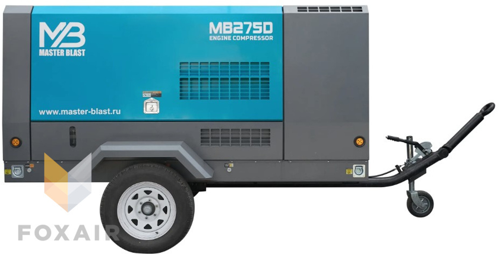 Винтовой дизельный компрессор master blast mb275d-7