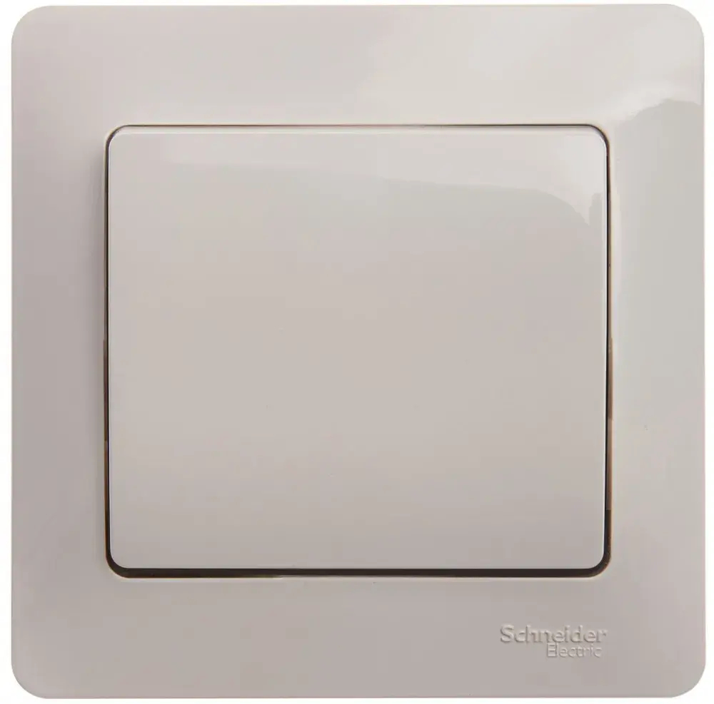 GLOSSA 1-клавишный ВЫКЛЮЧАТЕЛЬ, сх.1, 10AX, в сборе, МОЛОЧНЫЙ