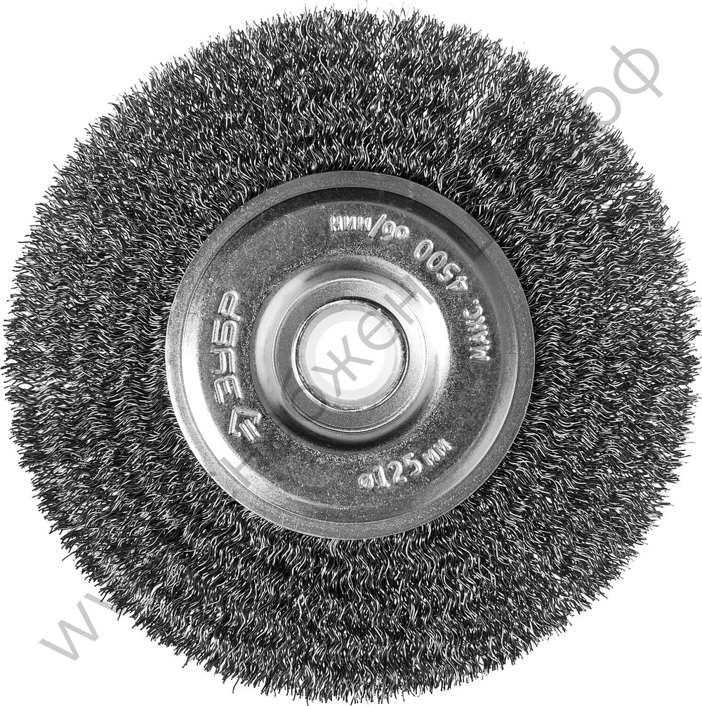 ЗУБР 125 мм, витая стальная проволока, 0.3 мм, Щетка дисковая, Профессионал (35185-125)