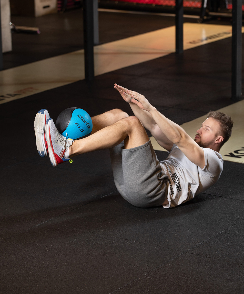 Медбол высокой плотности GB-702, 4 кг, синий