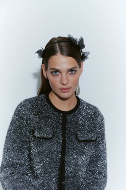 Ободок с бабочками из шелка