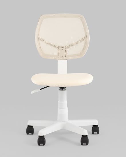 Кресло компьютерное детское ЛОЛО бежевый пластик белый