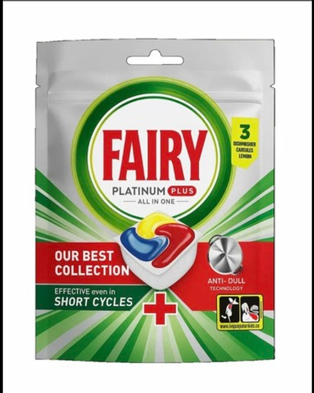 FAIRY Platinum Plus All in 1 Ср-во для мытья посуды в капсулах д\авт посудомоечных машин Лимон 3шт