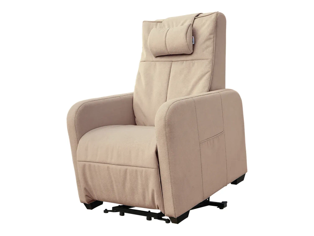 Кресло-реклайнер электрический с подъемом и массажем FUJIMO LIFT CHAIR Ваниль