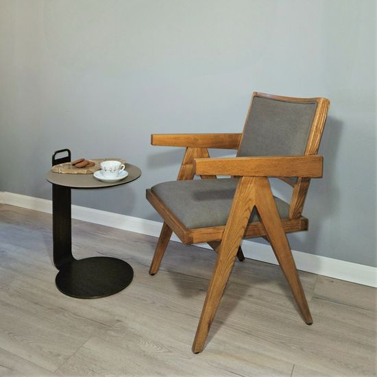 Кресло деревянное Aristide Canvas Armchair