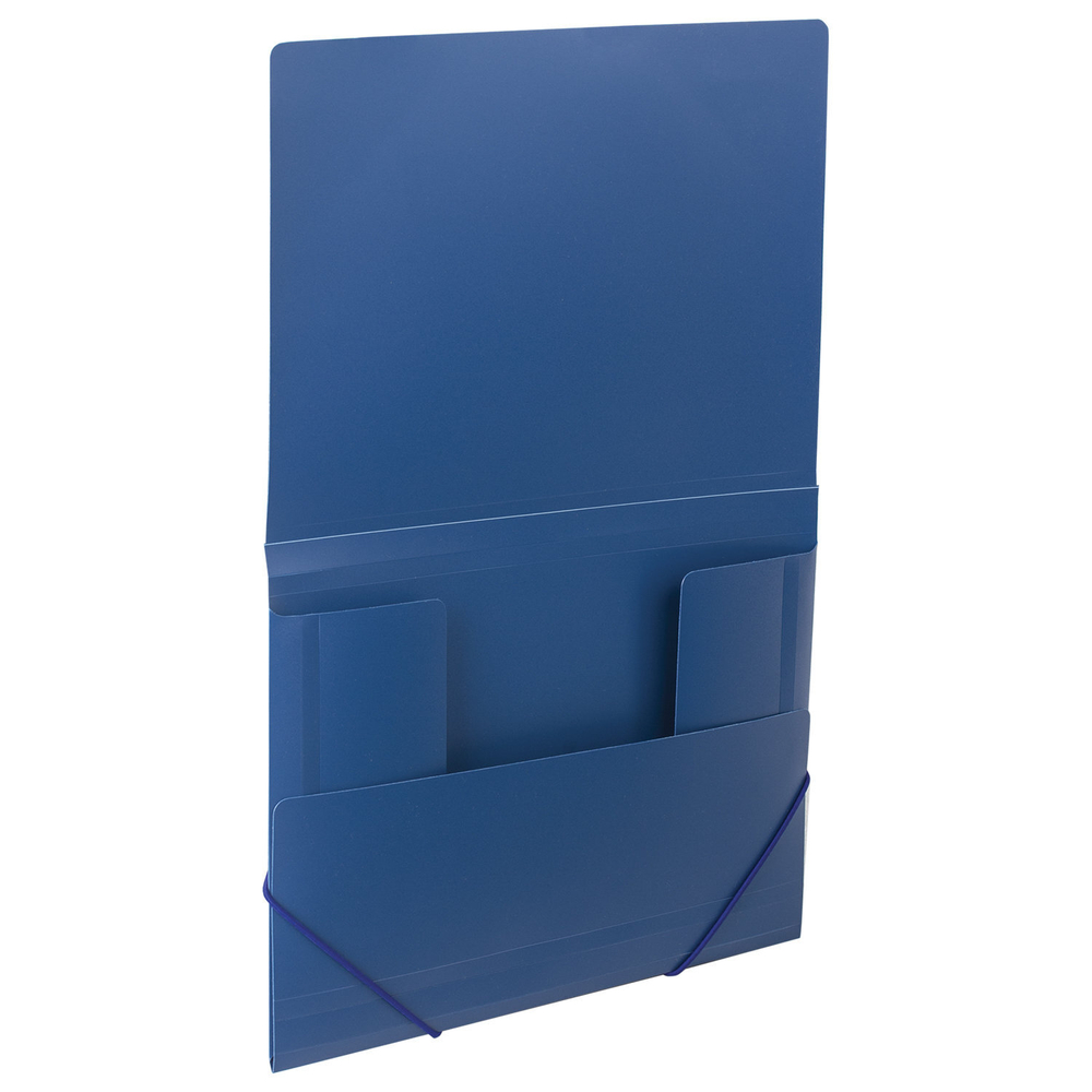Папка на резинке Brauberg А4, 500мкм, пластик, синяя