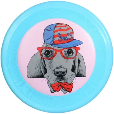 Фрисби - игрушка резиновая «Мр. Джек», цвет синий, 23см (лейбл)