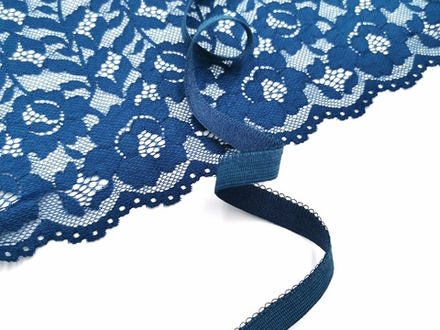 Отделочная резинка, 12 мм, синий топаз, (OTR709/14-2268), м