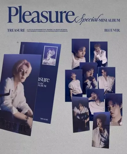 Альбом TREASURE — SPECIAL MINI ALBUM [PLEASURE] Blue ver. Yoshi
