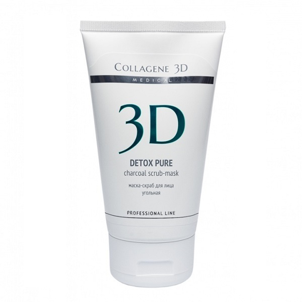 Угольная маска-скраб Medical Collagene 3D Detox Pure (проф) 150мл