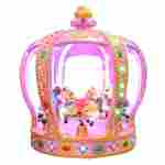 Детская электрическая карусель «Корона Принцессы» розовая, 6 мест