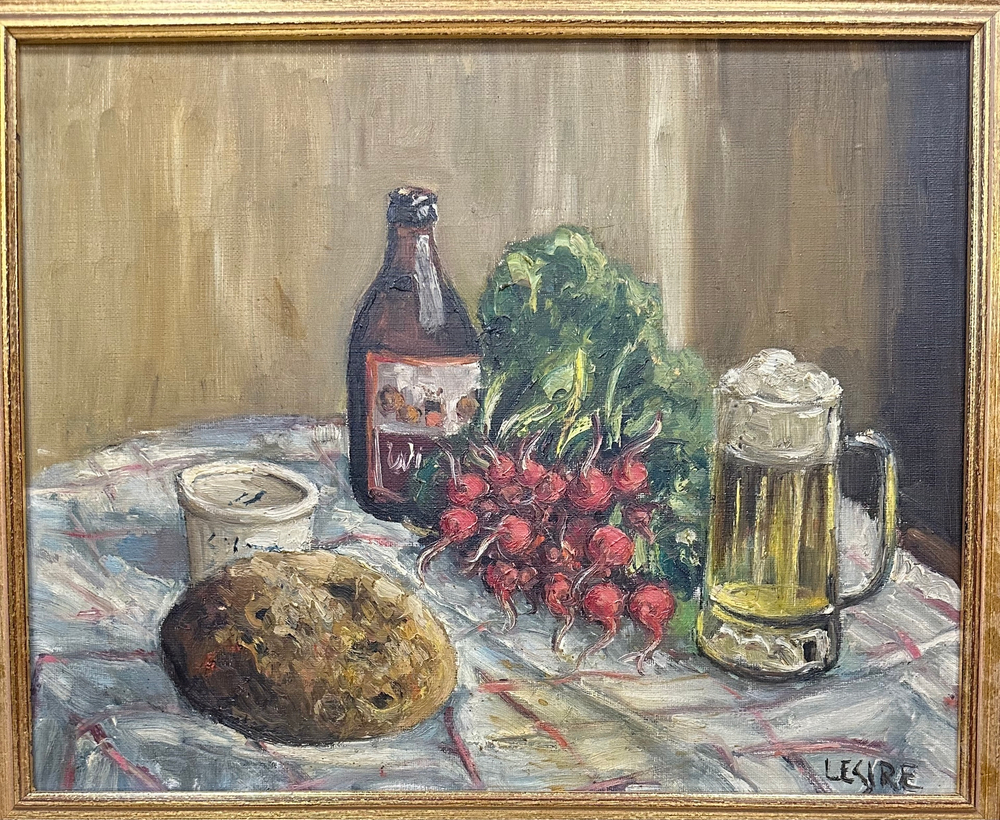 Натюрморт с пивом и закусками
