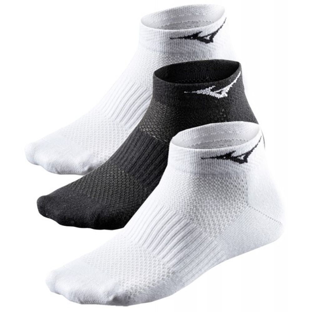 Теннисные носки Mizuno Training Mid 3P - white/white/black