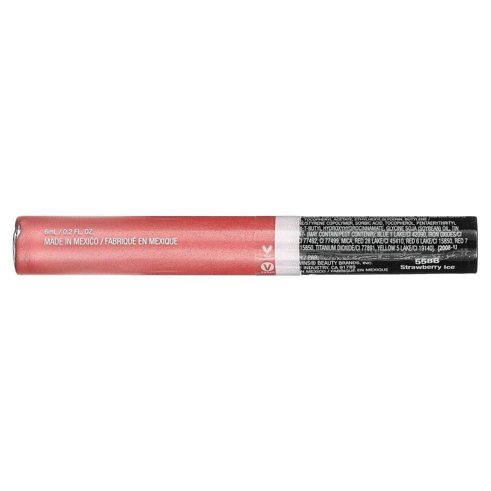 wet n wild, MegaSicks, блеск для губ, 558B, клубничный лед, 6 мл (0,2 жидк. унции)