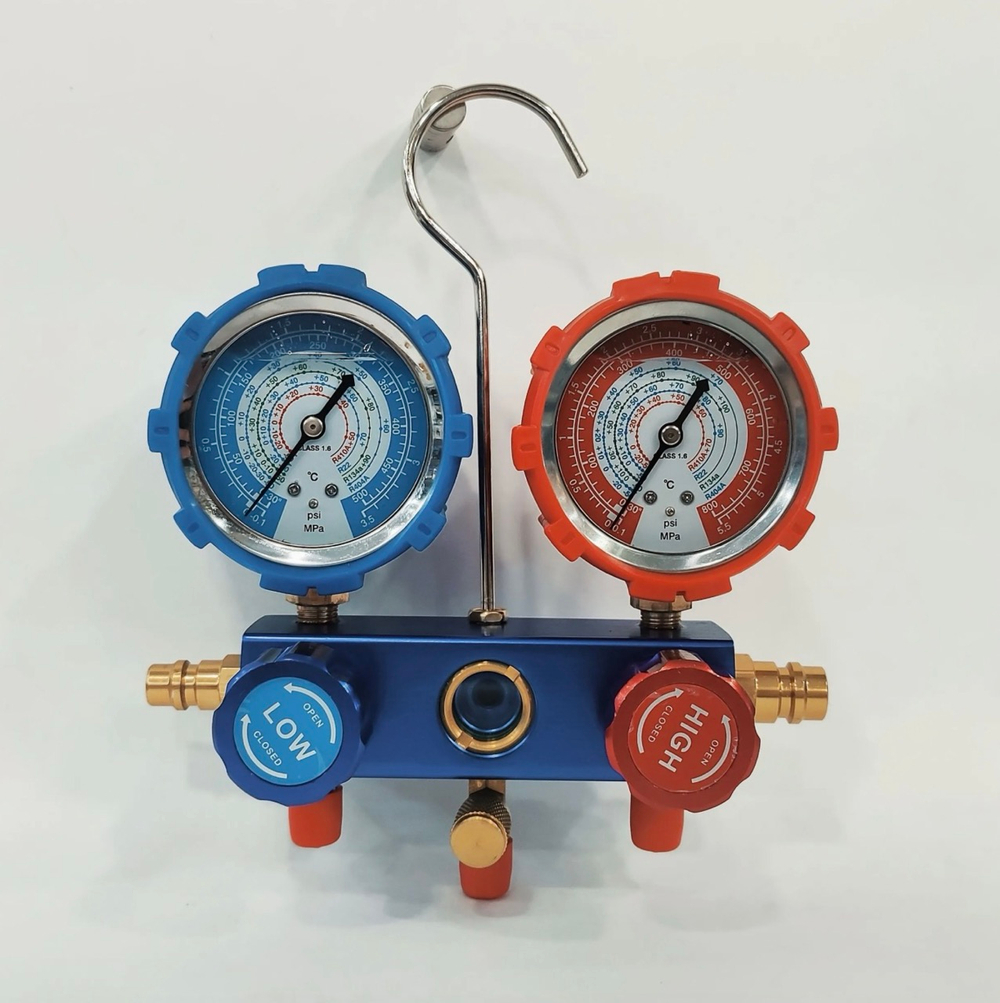 Манометрическая станция для измерения давления фреонов R22, R134A, R404A, R407C, Коллектор Pro (1 шт. / комплект)
