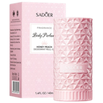 Sadoer Body Perfum Honey Peach Deodorant Roll, 40ml - Дезодорант женский Персик, Жасмин, Сандал