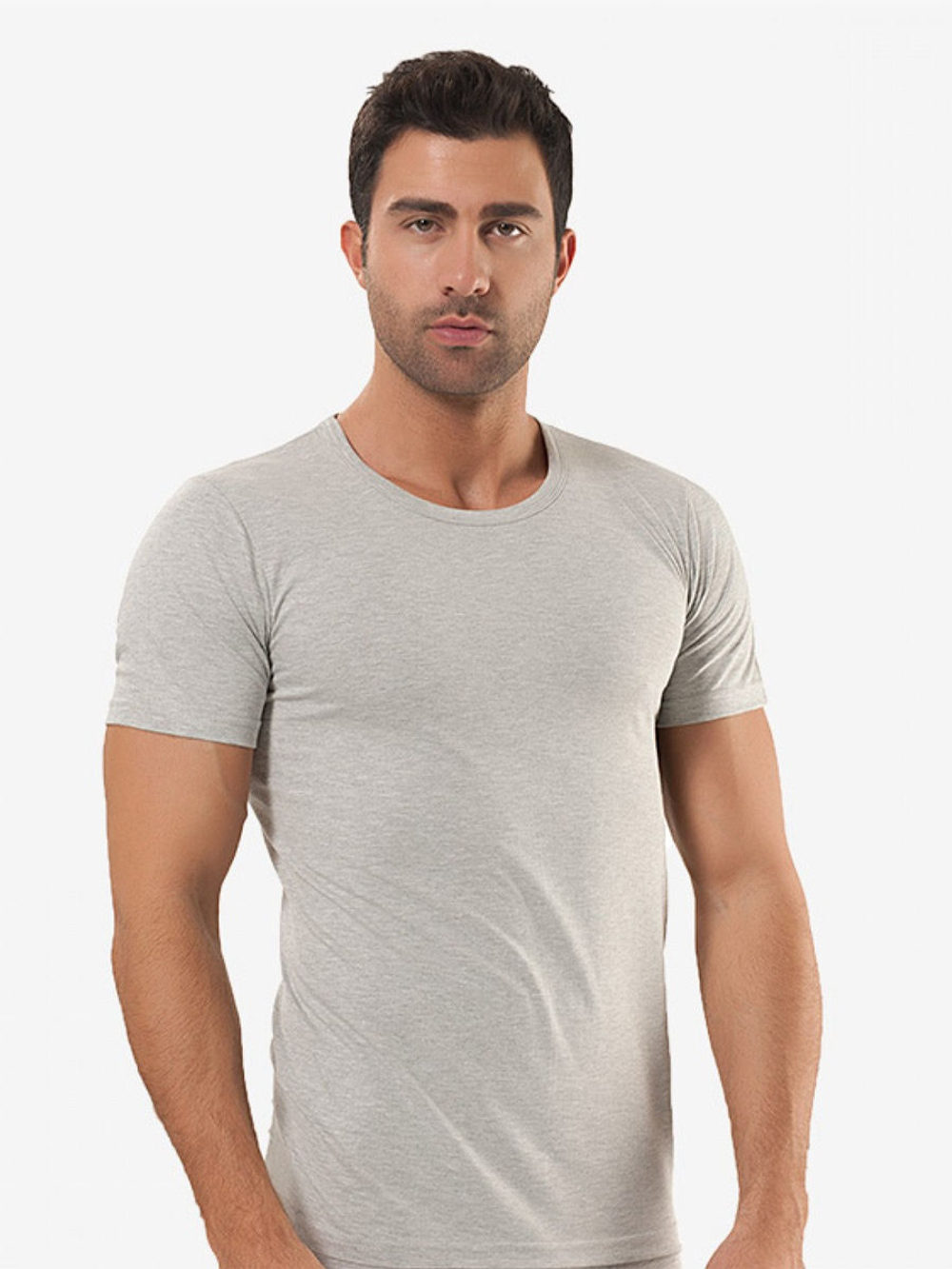 Футболка мужскиая В1025 (О) СЕРАЯ