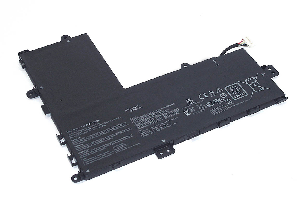 Аккумуляторная батарея для ноутбука Asus TP201SA (B31N1536) 11.4V 48Wh черная