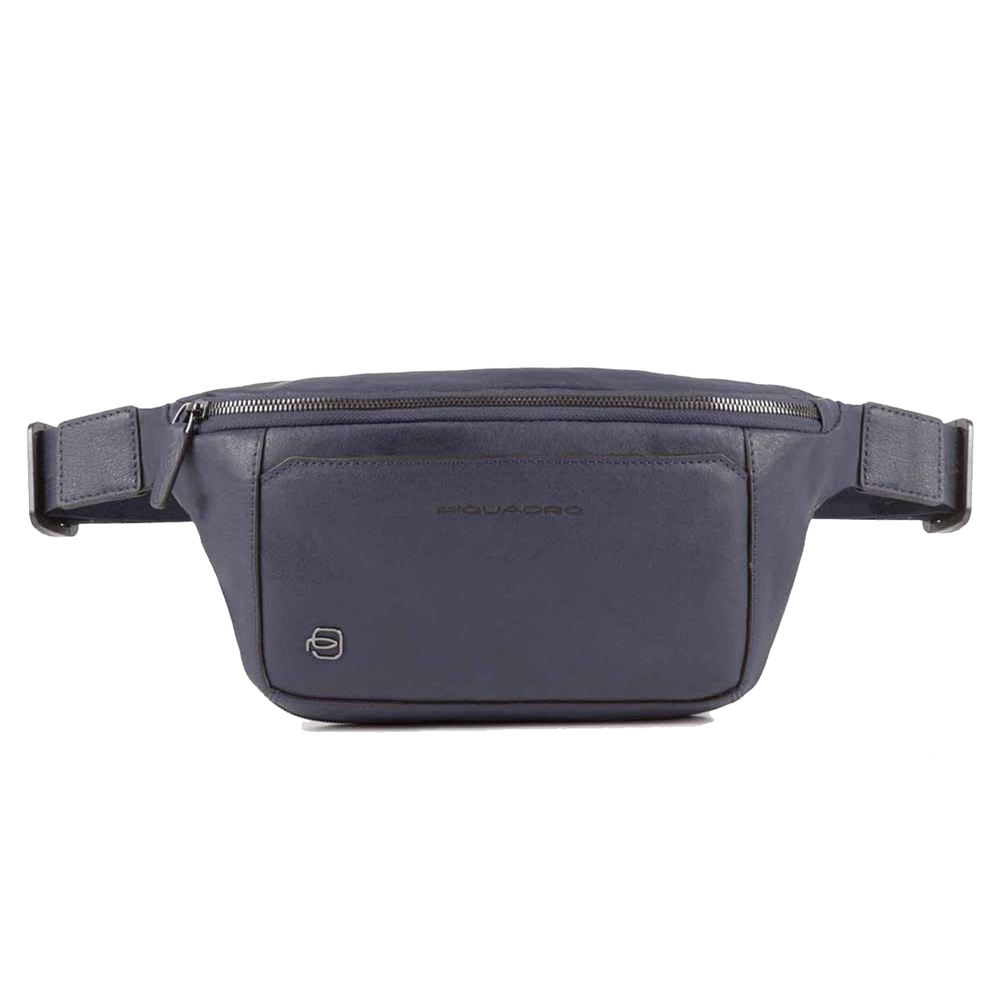 Сумка поясная Piquadro Black Square/Ocean blue