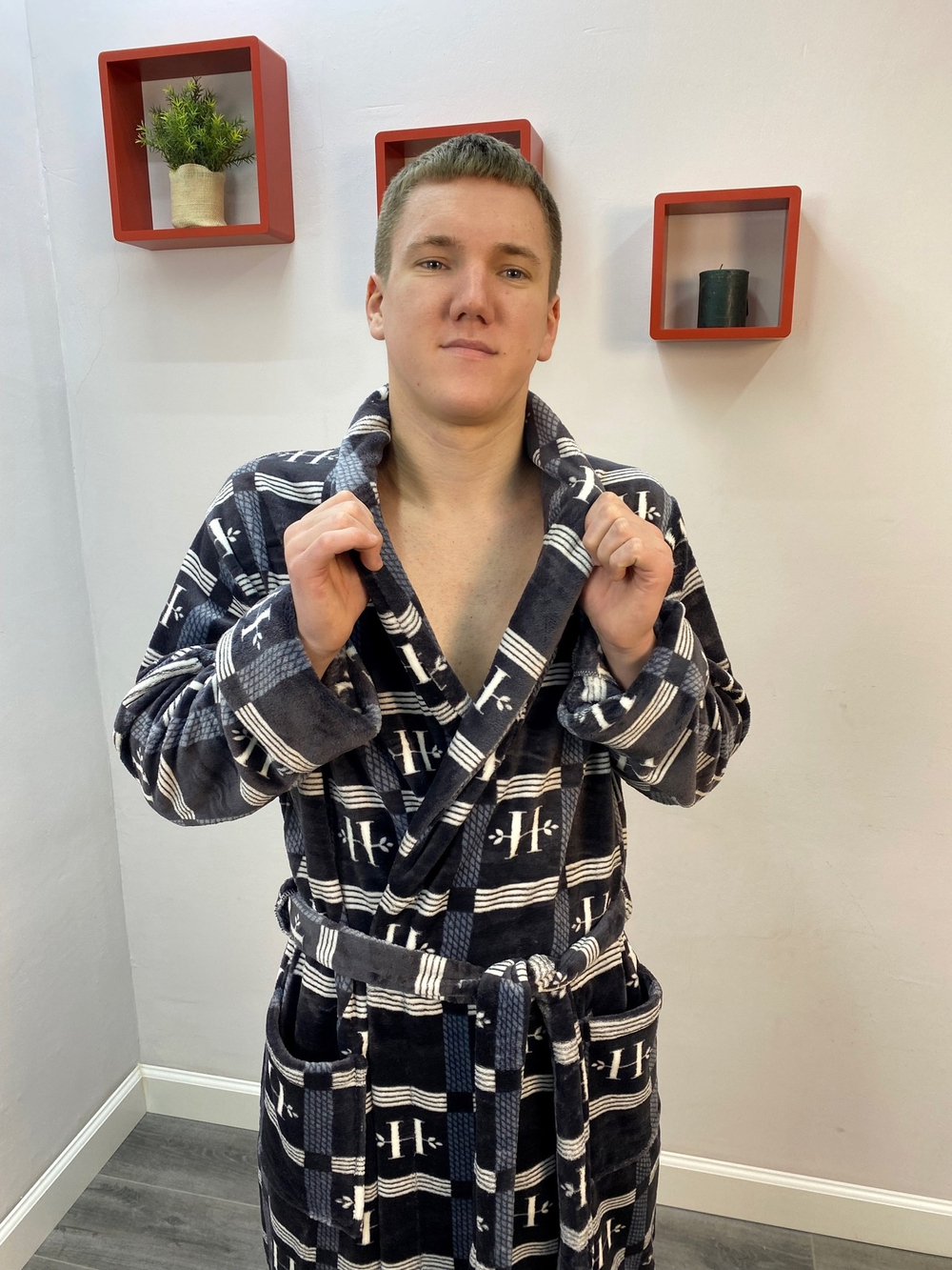 Халат мужской "83ВТ" на запах (159)