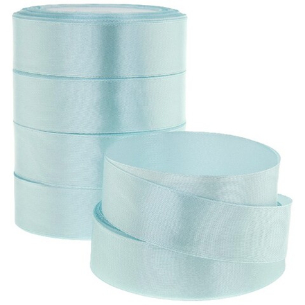 Лента атласная 2,5см*22,85м НЕЖНО-ГОЛУБОЙ