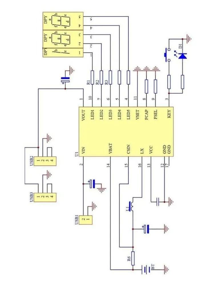 Набор для самостоятельной сборки и пайки (конструктор) &quot;Портативный POWERBANK&quot; с фонариком и 2 USB