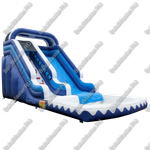 Надувная горка "Синяя тучка" размер 9*4*6 м