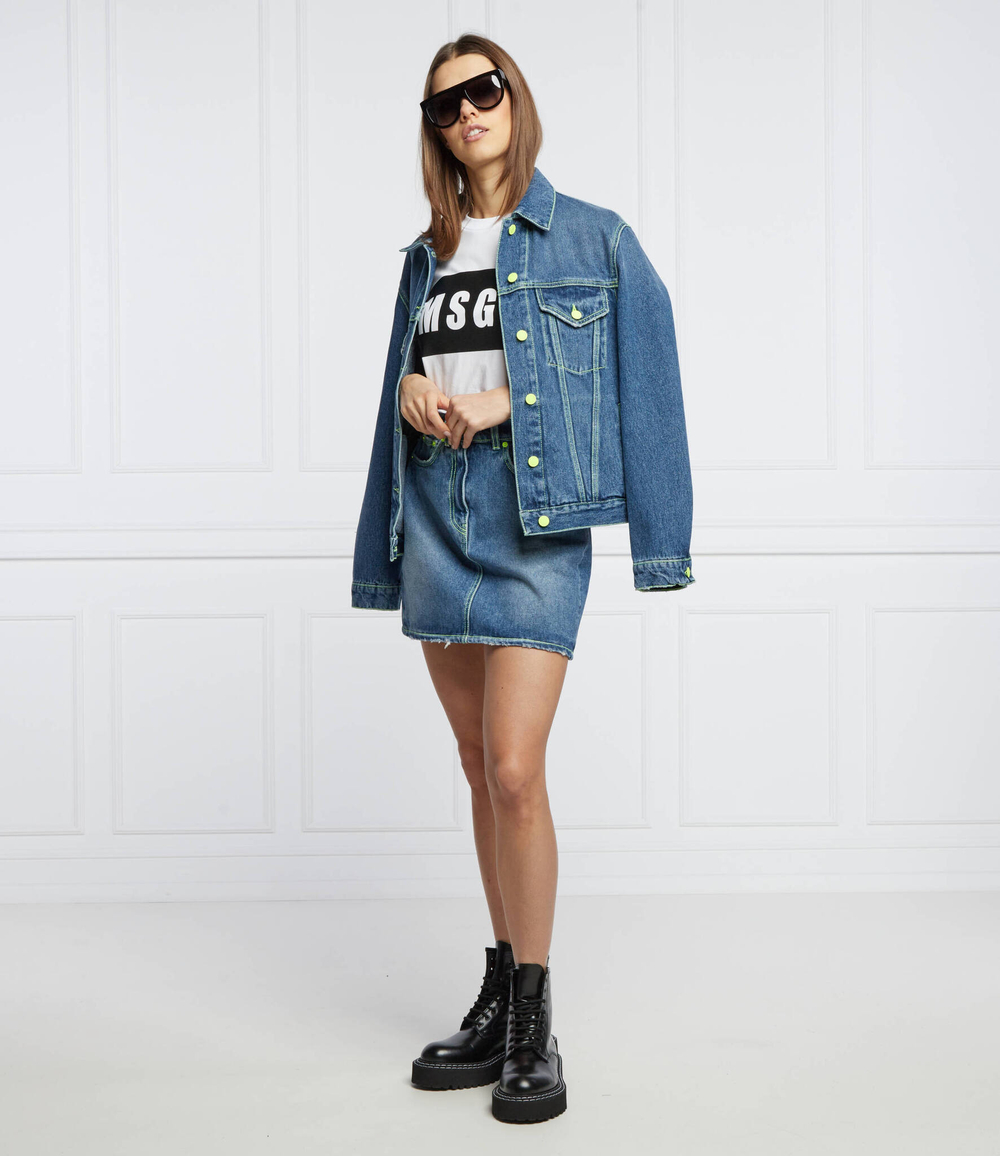 Джинсовая юбка MSGM - голубой(3241MDD45L 227276)