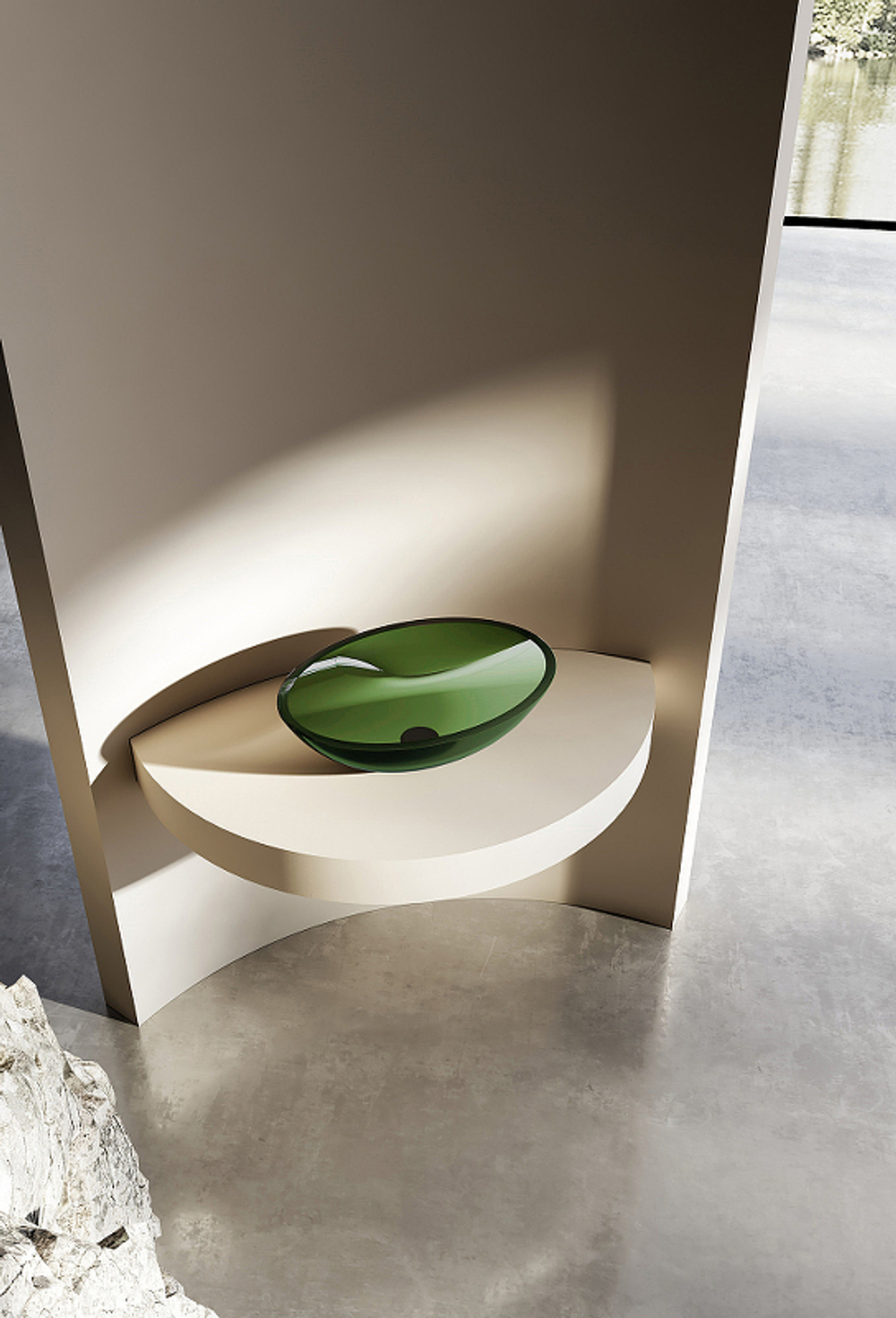 Раковина-чаша Abber Kristall 50 AT2802Emerald Зеленая