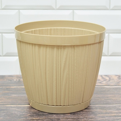 Горшок цветочный Barcelona 6,5л D240мм, молочный шоколад