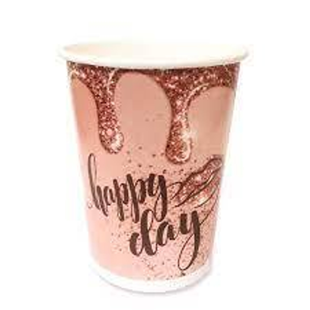 P Стаканы бумажные Happy Day 200мл 6шт