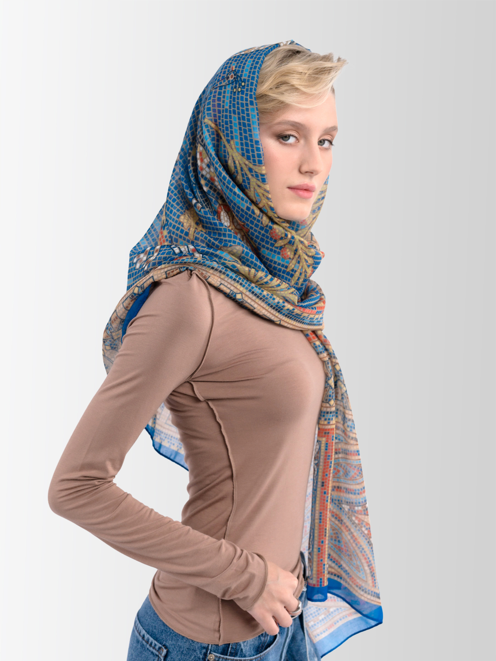 Палантин «Мозаика Херсонеса» 100% хлопок