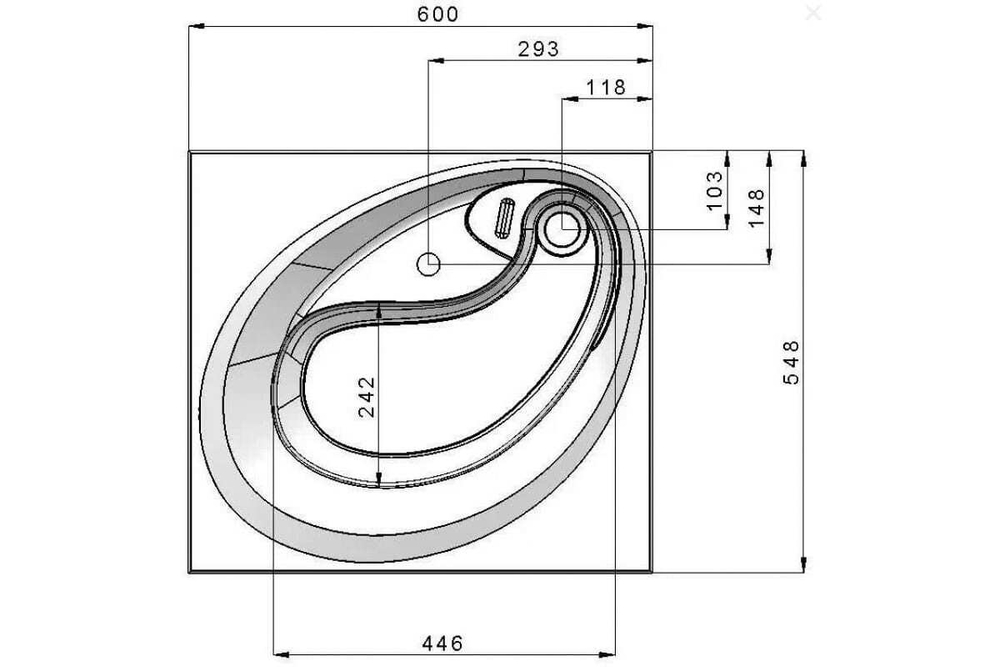 РАКОВИНА TOPAZ 600