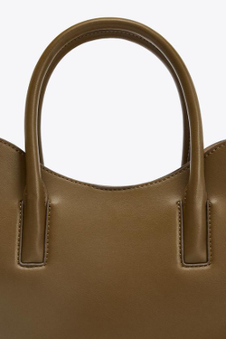 ZARA МИНИ-СУМКА-ШОПЕР ОВАЛЬНОЙ ФОРМЫ, ЗЕЛЕНЫЙ