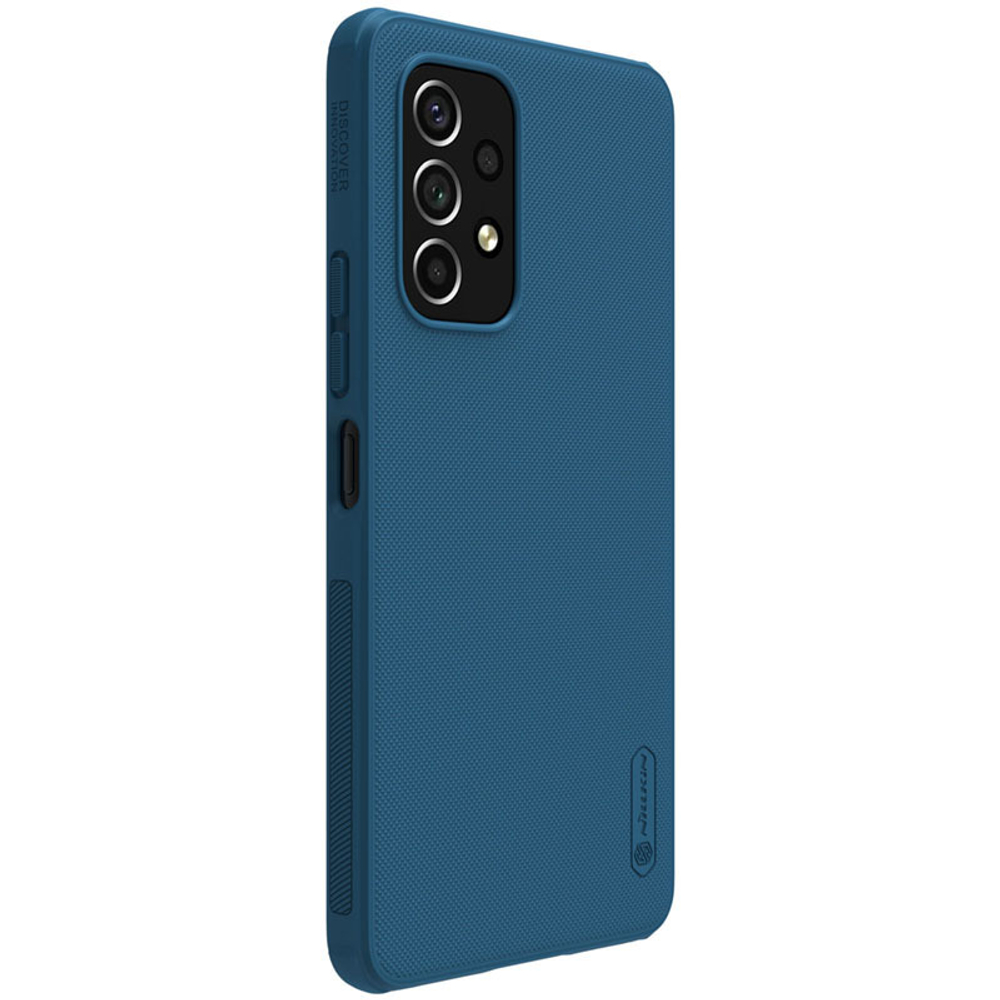 Чехол синего цвета усиленный двухкомпонентный от Nillkin для Samsung Galaxy A53 5G, серия Super Frosted Shield Pro