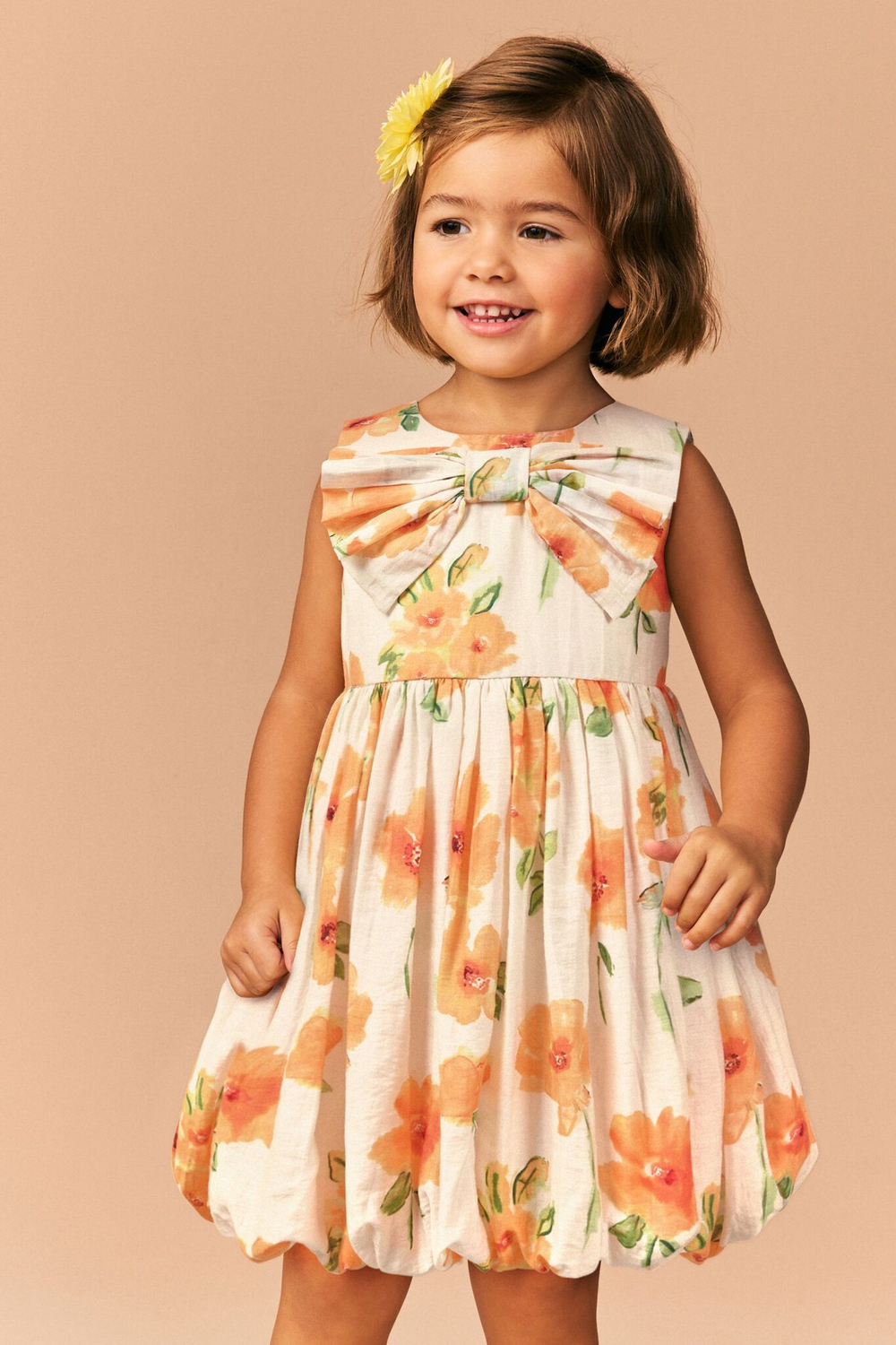 Платье для девочки Next E37-870, Молочный, Оранжевый