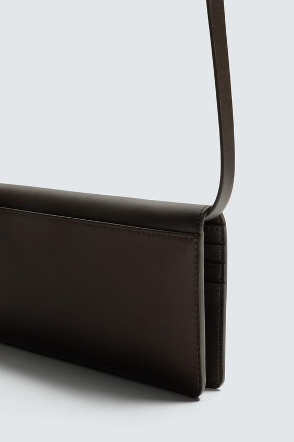 ZARA БОЛЬШОЙ КОЖАНЫЙ КОШЕЛЕК, КОРИЧНЕВЫЙ