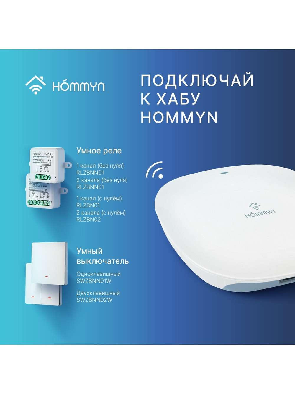 Блок управления (шлюз) HOMMYN Hub HH-01