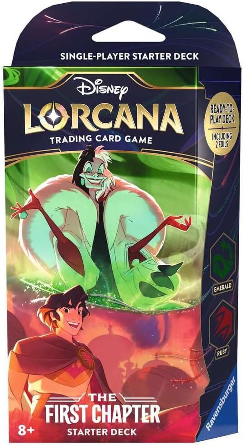 Готовая колода Lorcana TCG выпуска The First Chapter: Emerald and Ruby на английском языке