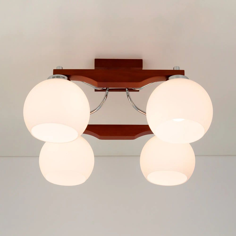 Citilux Ариста CL164341 Люстра деревянная Темный Орех