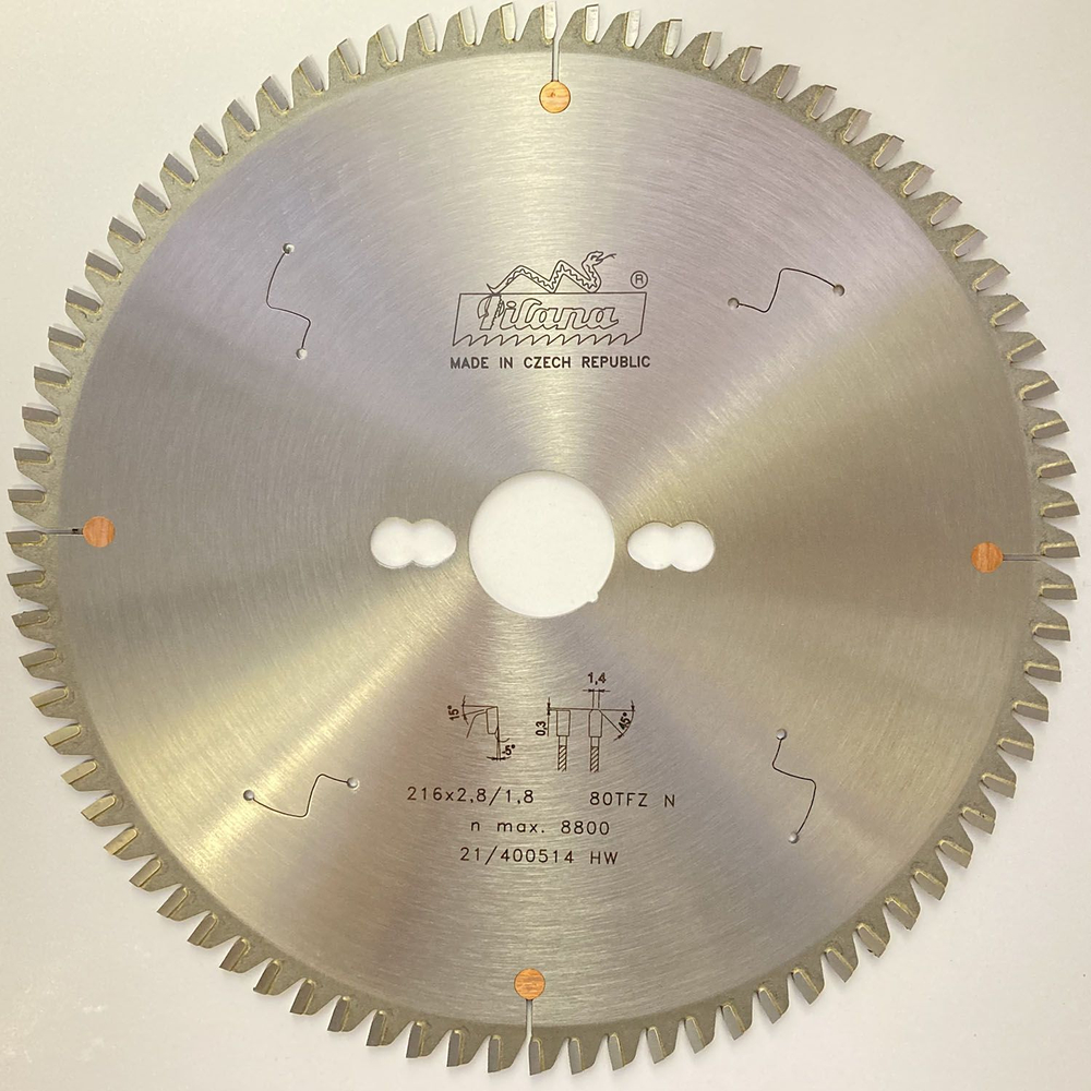 Пила дисковая TCT "Pilana" 216x2.8/1.8x30 z80 87 TFZ N