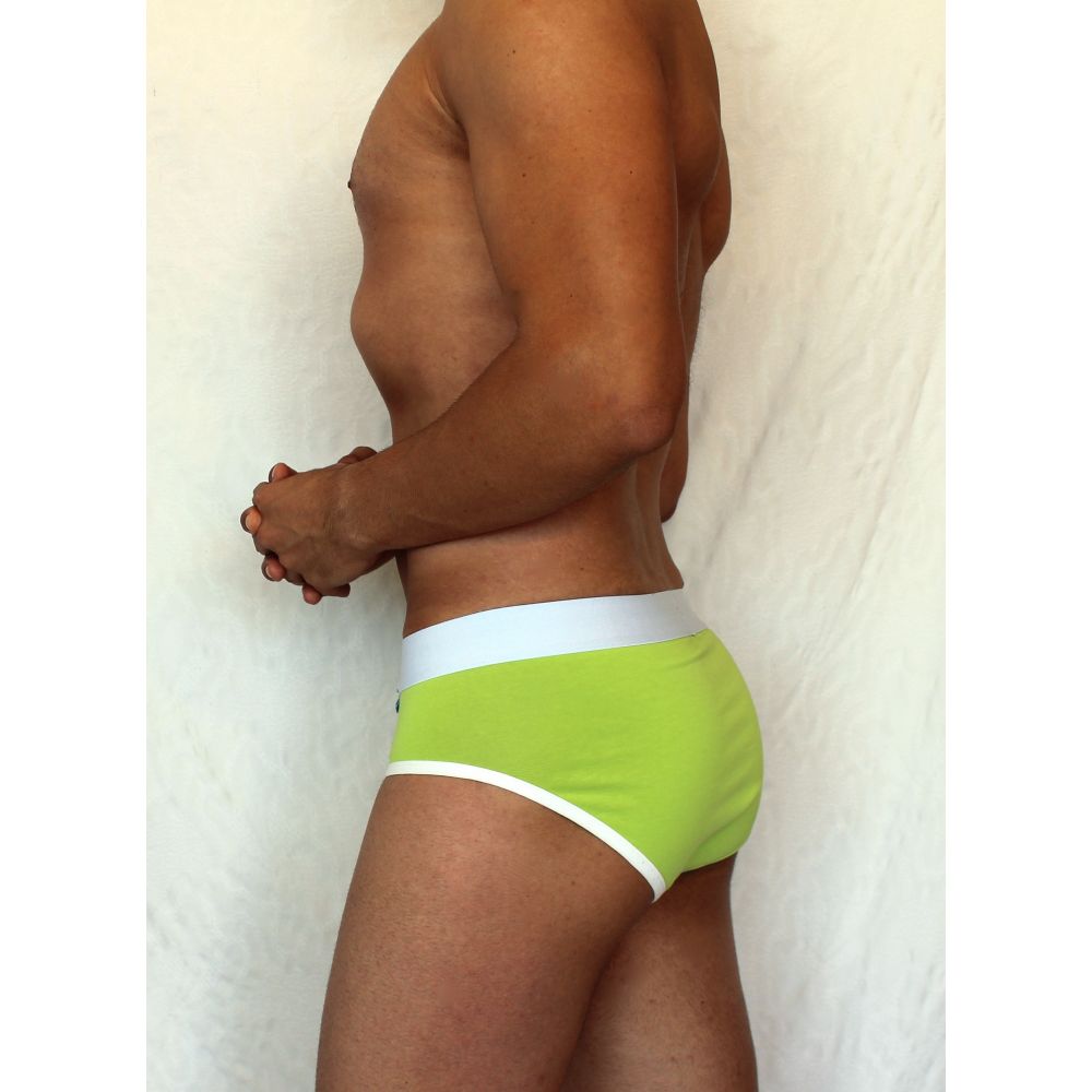 Мужские трусы брифы салатовые Boefje
