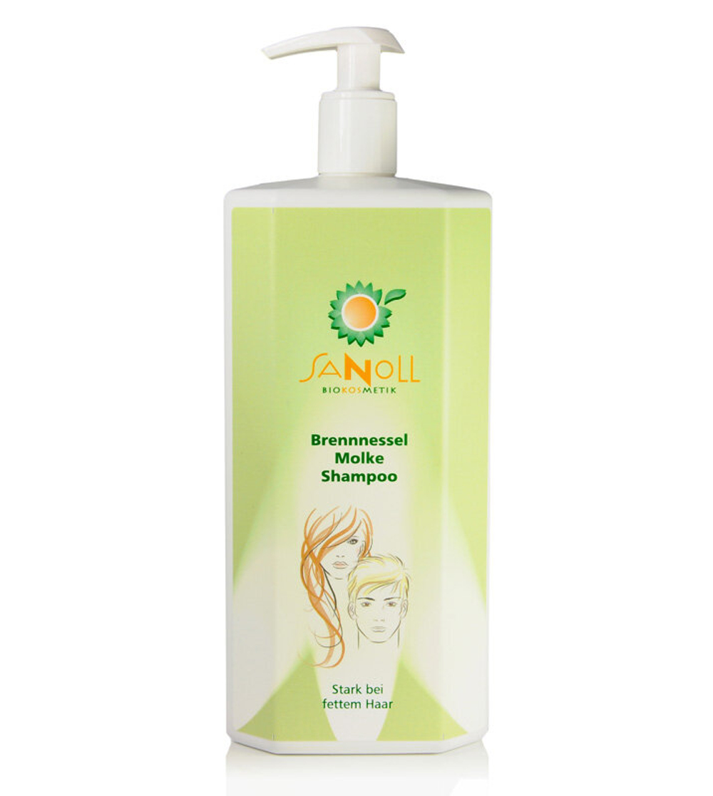 Шампунь Sanoll с сывороточным белком и крапивой, 1 л, 1000 мл