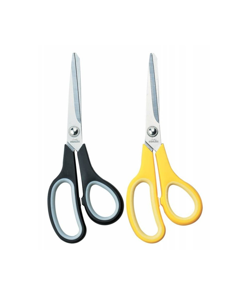 Ножницы 195мм Deli Essential Soft ассорти/серный ТПЭ сталь E6002