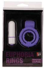 Фиолетовое виброкольцо с шишечками NEON EUPHORIA CLITORAL RING PURPLE (Цвет: фиолетовый)