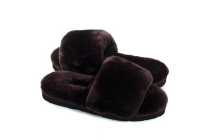 UGG Fluff Slide Slippers Chocolate