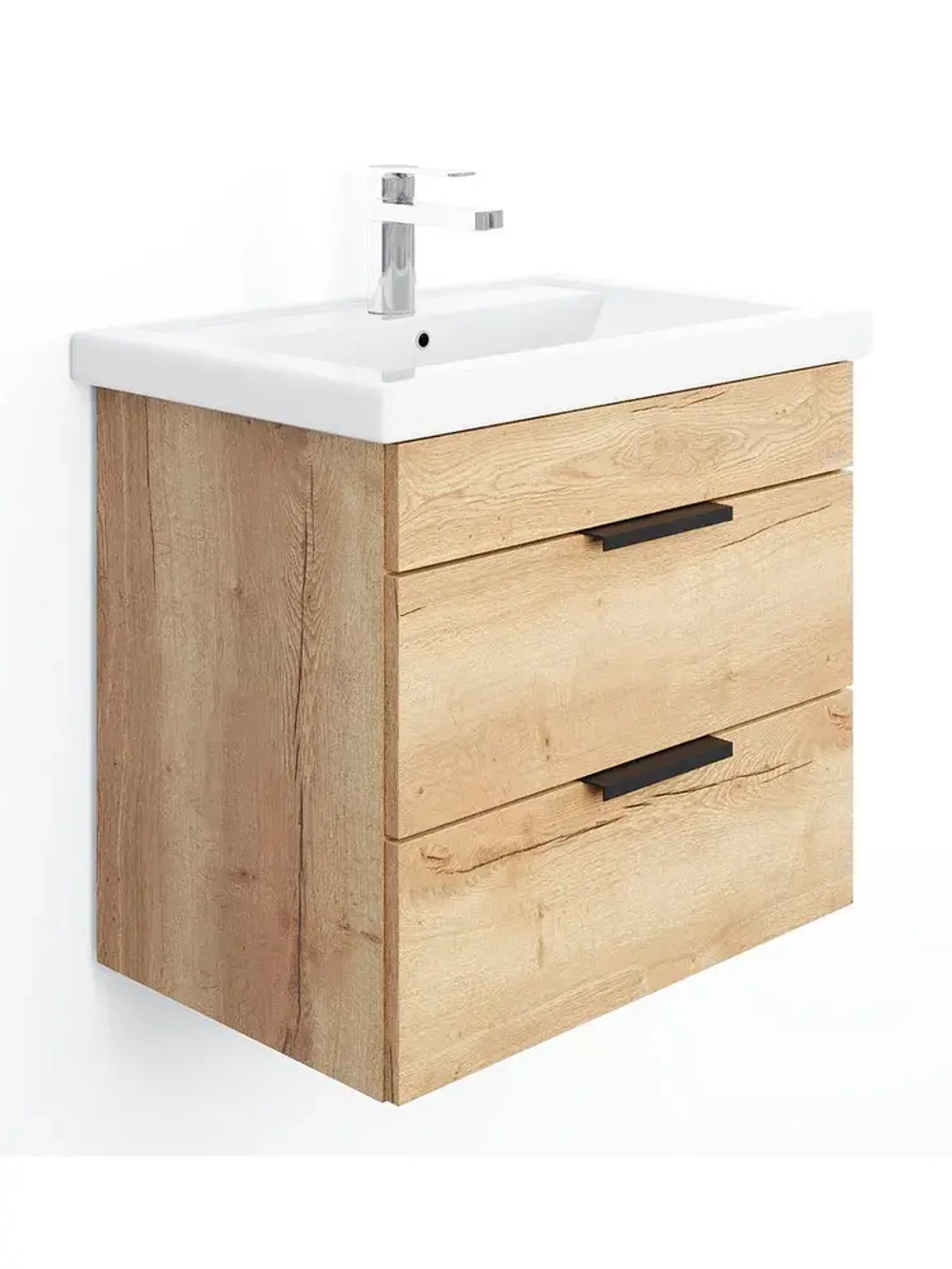 Тумба Onika Легран 50 подвесная, дуб галифакс + ум. Фостер 50 105031