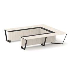 Steel Meet Стол переговорный П-образный KMK-PR.B.SP-11P Денвер Светлый/Графит Глянец/Металл Черный 3